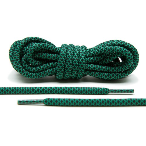 GREEN/BLACK ROPE LACES [R29]