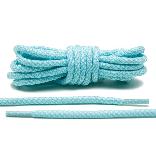 MINT GREEN/WHITE ROPE LACES [R14]