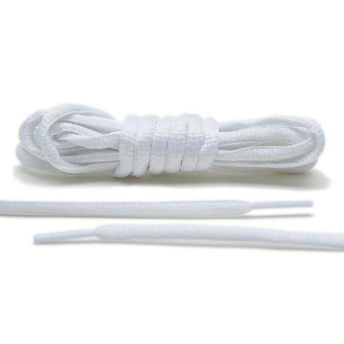 WHITE - THIN OVAL LACES [T10]