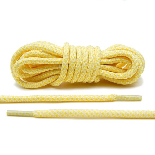 YELLOW/WHITE ROPE LACES [R24]
