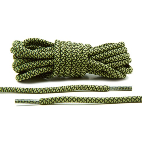 OLIVE/BLACK ROPE LACES [R12]