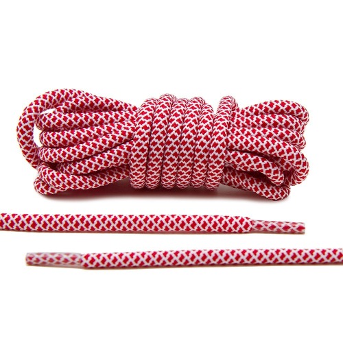 RED/WHITE ROPE LACES [R06]